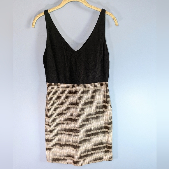 Loft Black/Cream Sleeveless Sheath Dress - Picture 1 of 4